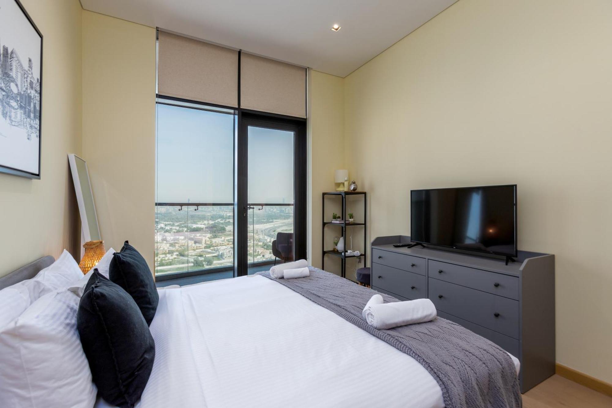 Modern 1Br Apartment, High Floor, Near Dubai Mall Exterior foto
